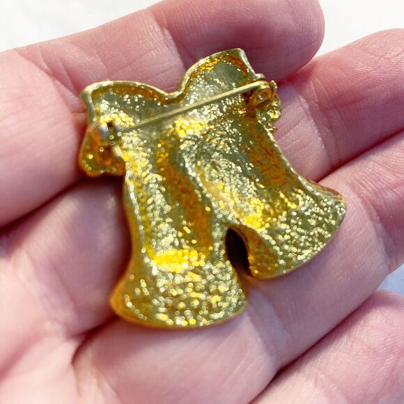 Vintage Avon Christmas Bell Brooch Goldtone Red Enamel & Rhinestones Festive Pin - Picture 4 of 6